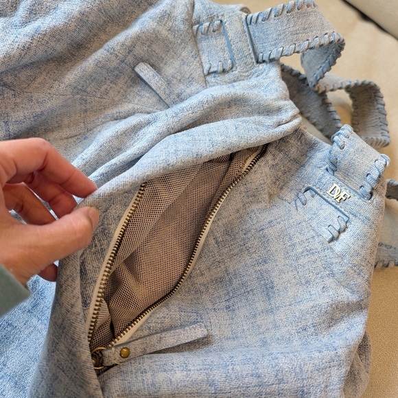 Diane Von Furstenburg Chambray hobo style bag - Picture 4 of 5